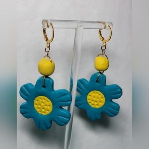 Flower Drop Dangle Earrings, SALE if Bundled, #103